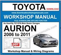Toyota Aurion 2006  to 2011 Workshop Repair Manual